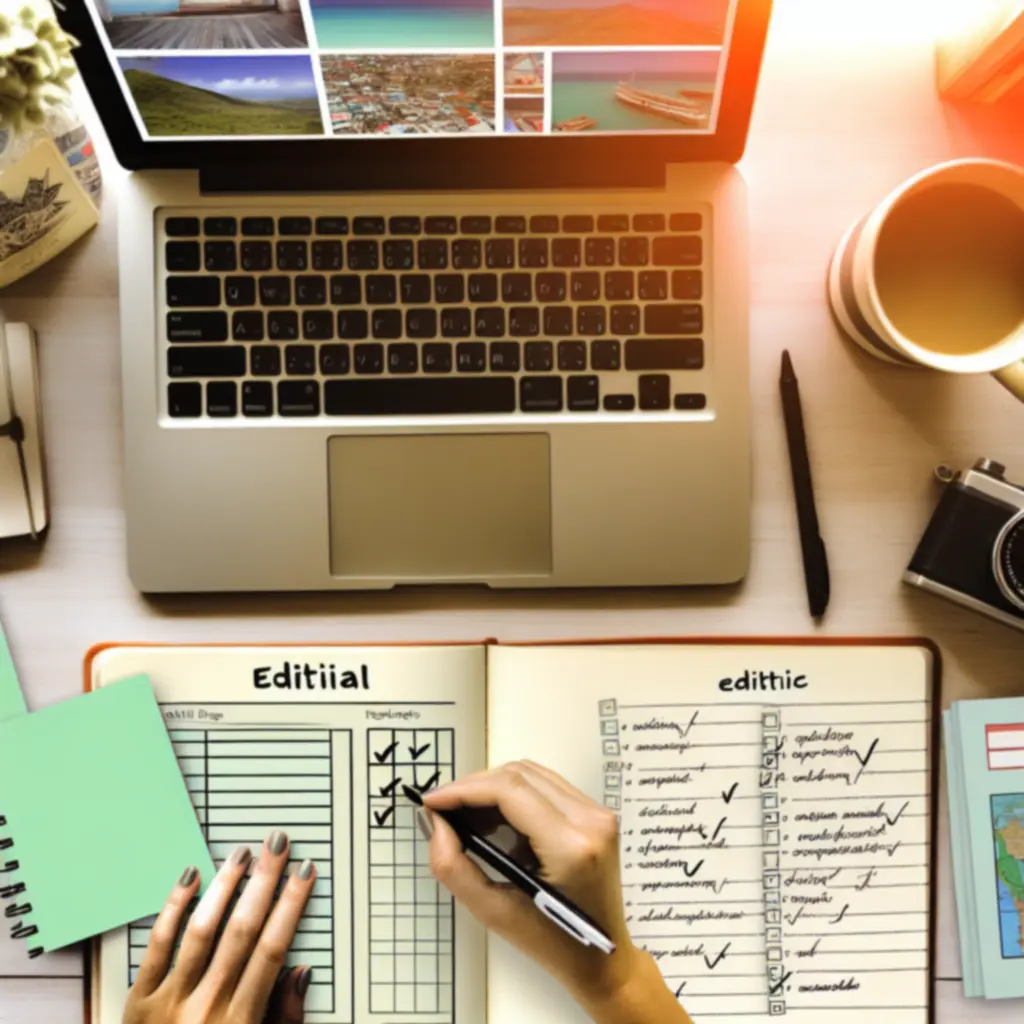 Stanowisko pracy redakcji TravelGearumo