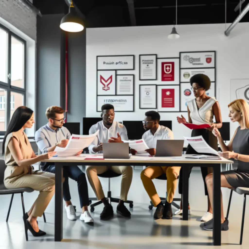 Zespół TravelGearumo weryfikujący opinie użytkowników podczas spotkania